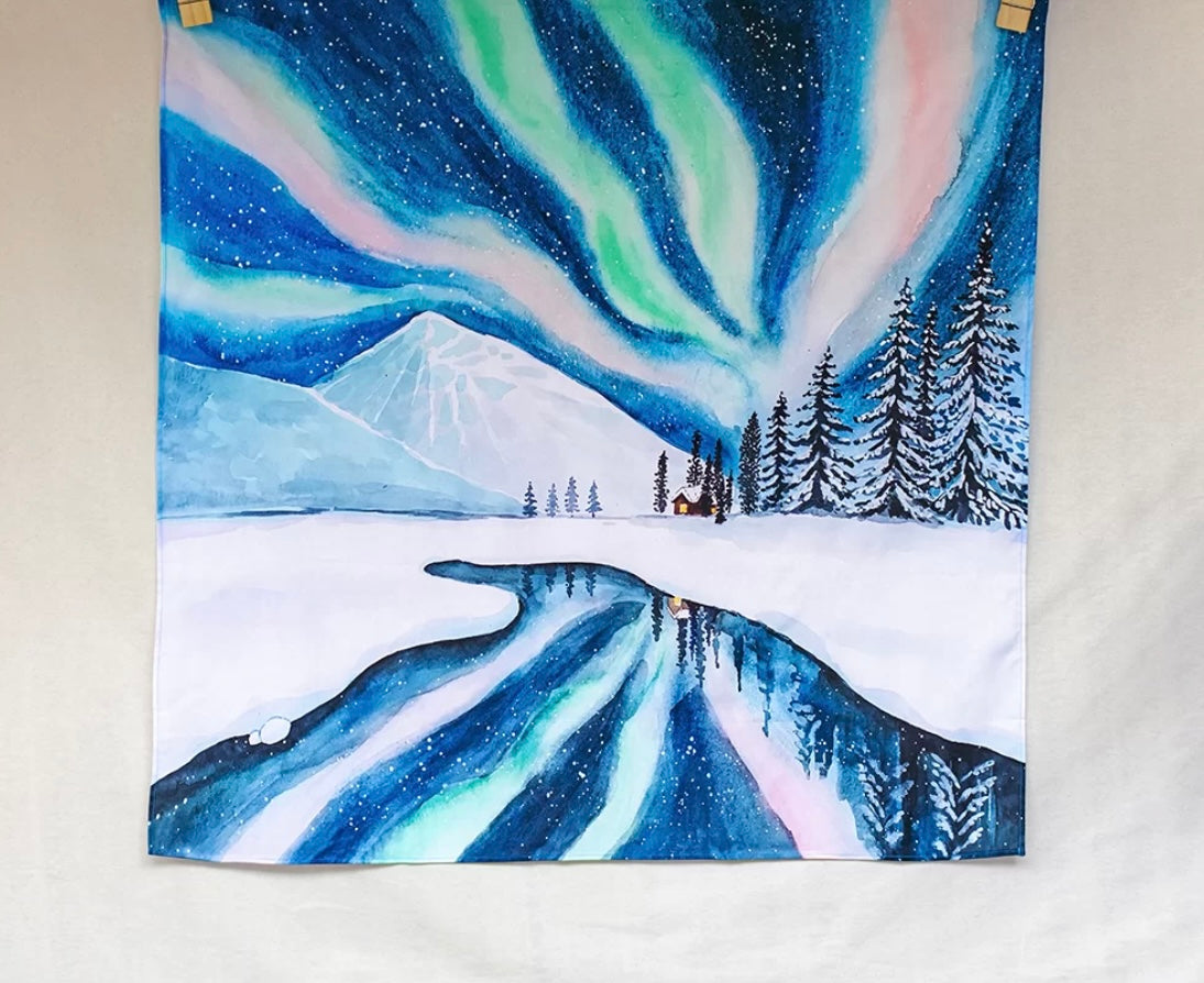 開放式遊戲場景絲巾 (70cm x 70cm)