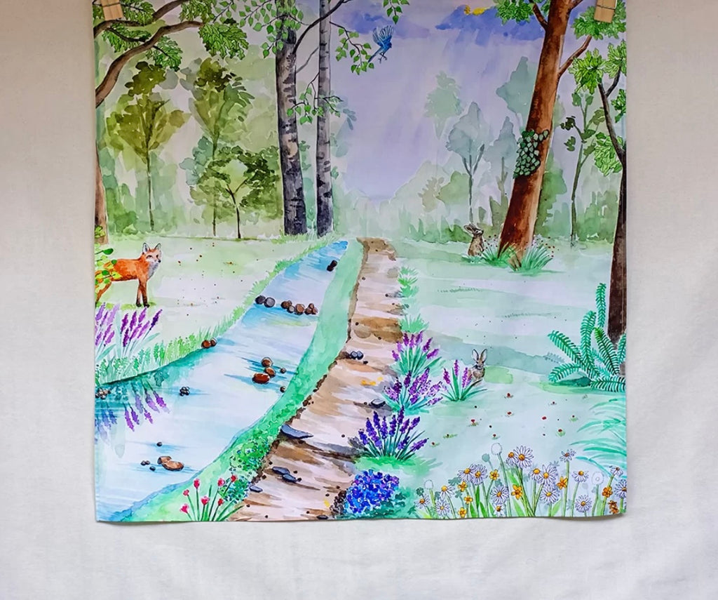 開放式遊戲場景絲巾 (70cm x 70cm)