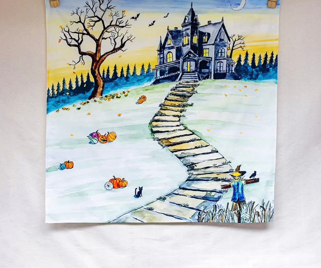 開放式遊戲場景絲巾 (70cm x 70cm)