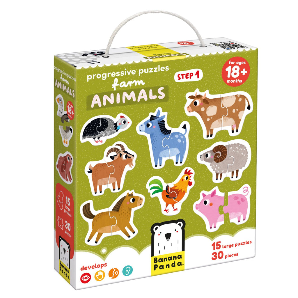 Banana Panda Progressive Puzzles Farm Animals